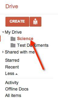 Placing Docs in Folders 1. Be sure you have clicked on My Drive. 2.
