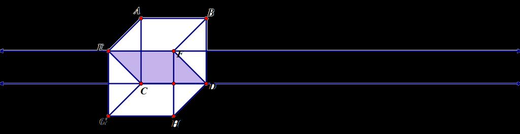 Points, Lines, Planes, and ngles 13Which group of points are noncoplanar with points,, and F on the cube below.