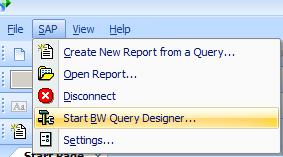 Methods of connecting cube Create a new BEx Query from the cube (this allows selection of the cube from the Query designer interface).