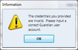 A user must have a valid Guardian account in order to use the GSUDS application.