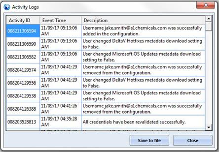 5.3.2 Applet Logs The GSUDS applet provides two types of logs: Activity Logs and Error Logs, and these logs are different from one installed applet to