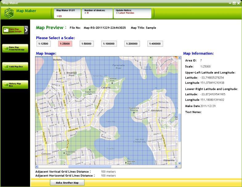 4.6 View the Completed map On this screen you can view the finished map, and you can