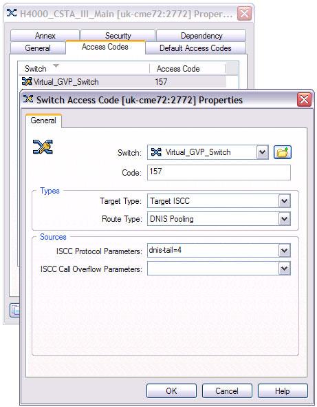 Appendix D: Configuring DNIS Pooling 4. To activate the DNIS Pool ISCC type, in the Code field, enter the access code to the IVR-In-Front switch object. (See Figure 25.
