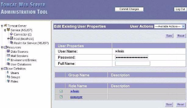 Managing NSJSP Administering User Definitions Roles Users A user is an entity that can be used to log in to user applications. A user can be assigned multiple roles.