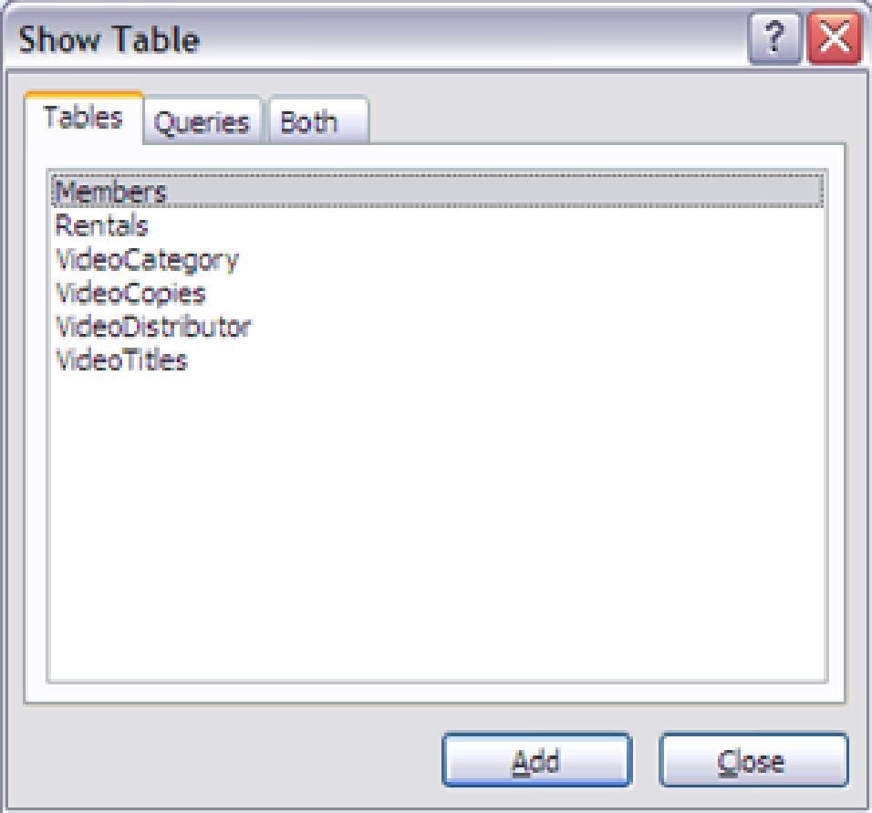 1. Highlight tables and click on Add. The tables will appear connected if the primary keys were added correctly as indicated below. 2.