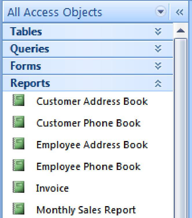For example, if you need to create a form or report, use one of the commands on the Create tab.