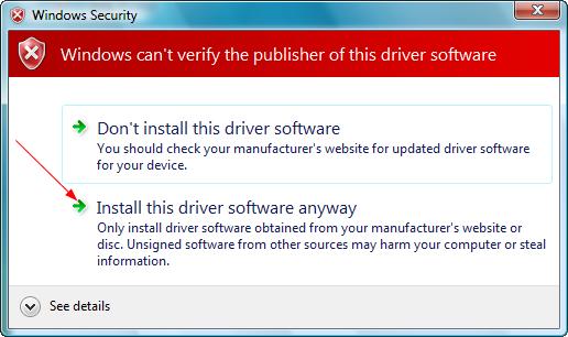 32. Depending on the workstation security the Windows can t verify the publisher of this driver software dialog box may