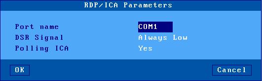 Installing under Windows Set the 'Active' parameter to 'As COM port' or 'As Printer and COM'. Then select 'COM Port Parameters'.