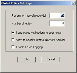 Configuring the MUVPN Client 6 Clear the Allow to Specify Internal Network Address checkbox. Click OK. It is not necessary to specify the MUVPN client s internal IP address.
