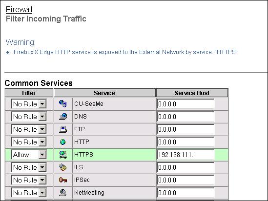 Configuring Firewall Settings pare the value of access to each service against the security risk caused by that service.