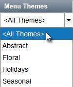thumbnails. These are the straight-forward options you can configure in the Menus tab. The Theme is going to have the greatest impact on how your menu looks.