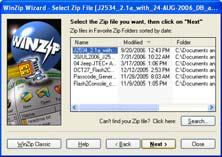Locate newly downloaded zip file onto Desktop and
