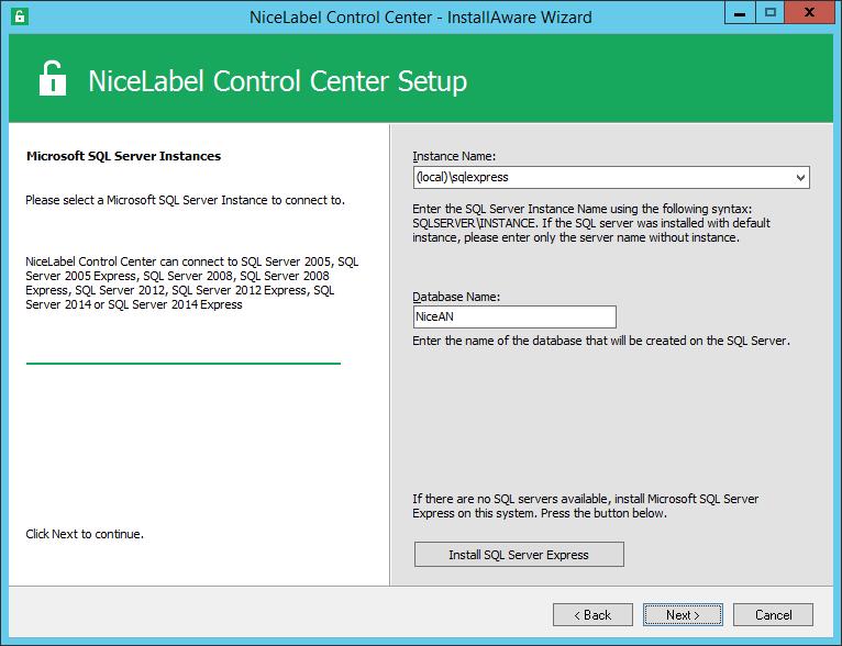 Depending on the privileges of the Windows account your are performing the installation of Control Center with, two additional wizard steps might display.
