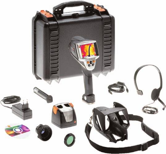 (optional) Great Value Package! 881-3 Deluxe Kit PLUS: Telephoto lens 9 x 7 Protective lens Additional battery Charger Soft-Case testo 881-1 testo 881-3 Deluxe Kit Order no.