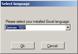 Before the wizard can start, we need to determine the installed Excel language.
