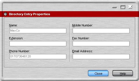 Directory: Editing Directory Entry Properties 2.1.