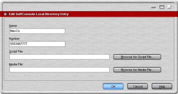 To open a directory entry properties form: 1. Click 2. Click in the IP Office SoftConsole directory panel.