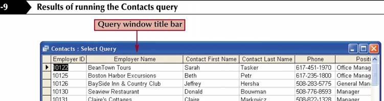 Using a Database - MS Access Navigating a Query & Sorting the Results When you run and get the results of your query, you can reorganize the