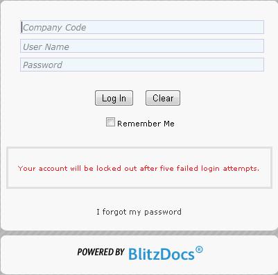 How to Log in to the Document Management System (DMS) To log into the site from the Internet, users will connect to www.blitzdocs.net via Internet Explorer.