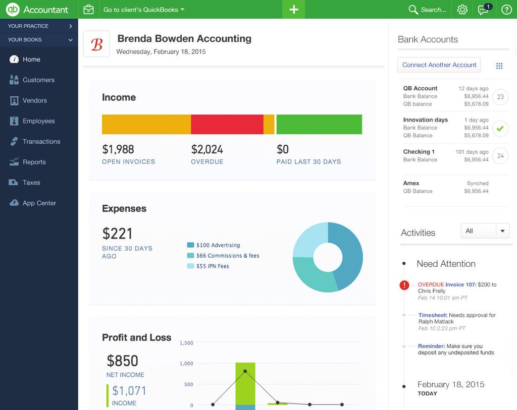 MANAGING YOUR FIRM Manage your own firm You get a free subscription to QuickBooks Online with Payroll to manage your own firm when you sign up for QuickBooks Online Accountant.