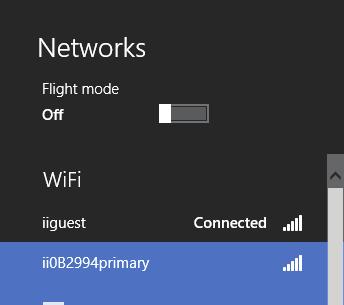 1 2 Wireless Setup for Windows 8 1. On your desktop, click the Network icon in the system tray on the bottom right-hand corner of your screen.