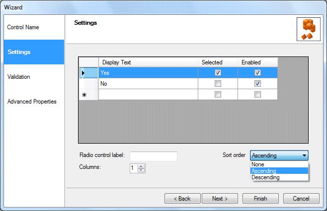 Settings Page Double click your left mouse button into the Display Text column and replace or add details, as required. Press Enter to move to the next line.