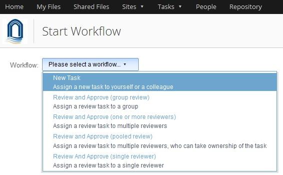 Using Workflows A workflow is a work procedure outlining steps that represent the activities users must follow in Alfresco to achieve a desired outcome.