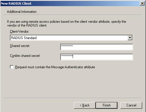 ) 8 Enter the IP address in the Client address (IP or DNS) text box. Click Next.