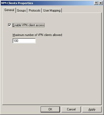 18 etoken and ISA Server 2006 22 Click Enable VPN Client Access.