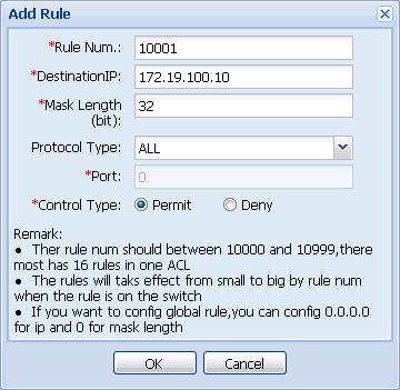 Figure 2-24 Adding rules 7. Set rule parameters. Click OK. The isolation domain configuration dialog box is displayed. 8. Click OK. The Adding succeeded dialog box is displayed. 9. Click OK. Configuring a Post-authentication Domain 1.