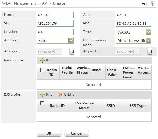4 WLAN Network Management Figure 4-7 Adding an AP offline 5. Click Select next to AP region to select the region that the AP belongs to. 6.