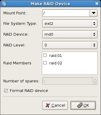 Installation Guide Repeat these steps to create as many partitions as needed for your RAID setup. All of your partitions do not have to be RAID partitions.