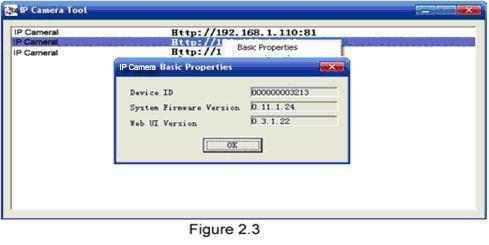 All the IP Cameras will be listed and the total number is displayed in the result field as shown in Figure 2.