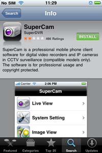 Step 3: Click SuperCam, enter into introduce interface and click FREE, it will change into INSTALL Step 4: Enter