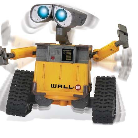 The remote control makes easy to program WALL E s movements. An innovative touch programming system lets you direct WALL E simply by making patterns on the remote s touch pad.