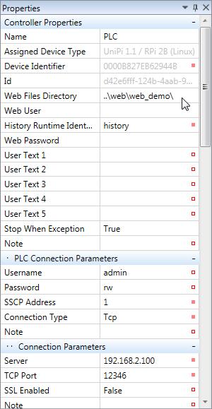You can also set up Web user and Web password, if you needrestrict access to control of the web panel Now left click on the PLC in Solution Explorer, and then click on