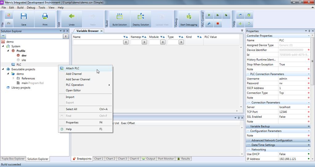 Note the left side of the screen with Solution Explorer where the structure of whole project is shown.