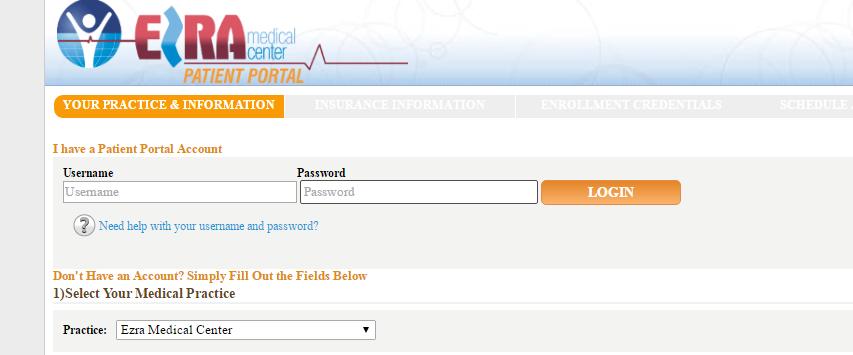 Existing Portal Account Log-in If you have an existing portal account, select the appropriate link