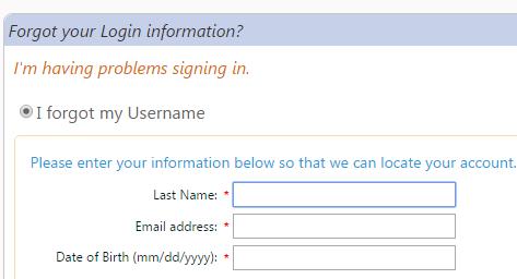 Resetting Username and/or Password If you forgot your log on information click