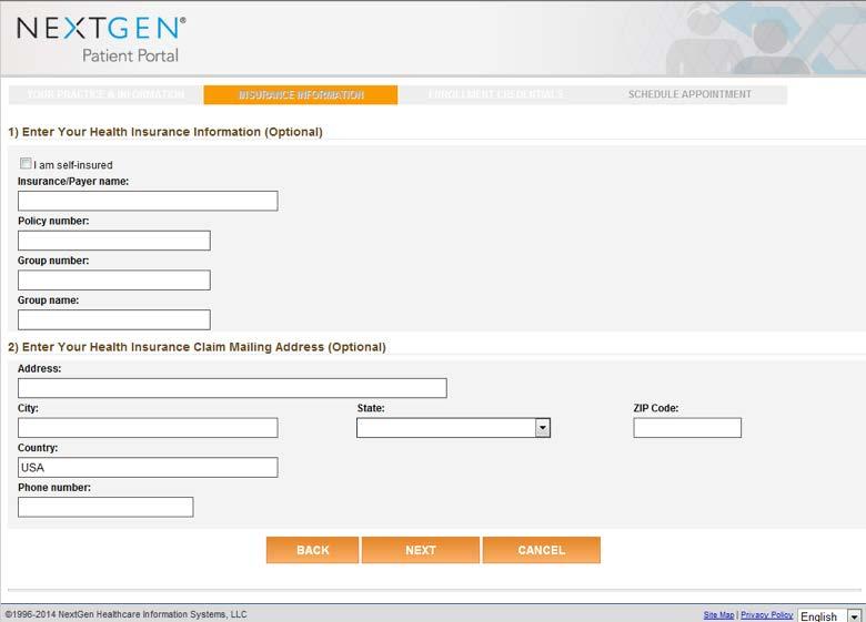 Enter Insurance Information On the Insurance Information page, select the I am