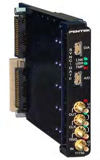 Model 71730 1 GHz and 1 GHz D/A, Virtex-7 - XMC Features Complete radar and software radio interface solution Supports Xilinx Virtex-7 VXT s GateXpress supports dynamic reconfiguration across One 1