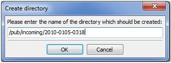 directory is created.