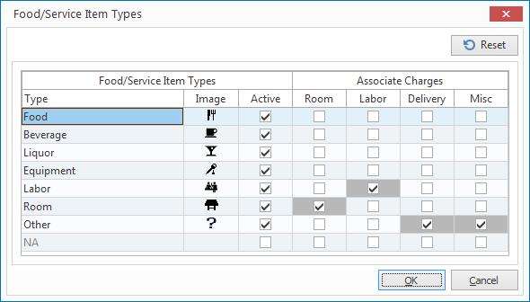 Unit 1: Menu Manager Setup Functions 5. Click into the checkbox under the Active field to activate the new Food/Service Type.