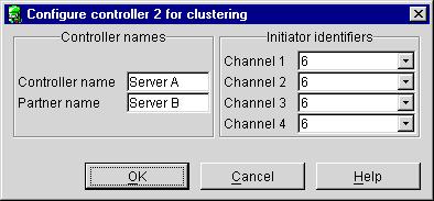 9. With the new controller still selected in the Main Tree, click on the tool bar. The Configure controller for clustering window opens. NOC7GM3D Figure 12.