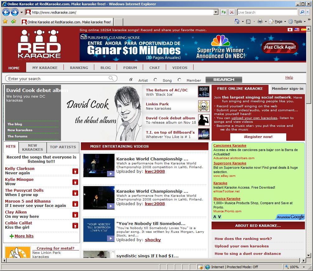 "RED KARAOKE" WEB SITE The best Web site for totally-free karaoke is located at http://www.redkaraoke.