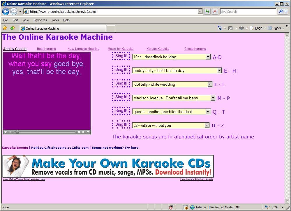 ----------------------------------------------------------------------------------------------------------------- COMPARISON OF WEB-BASED AND LOCAL APPLICATION-BASED KARAOKE After trying some or all