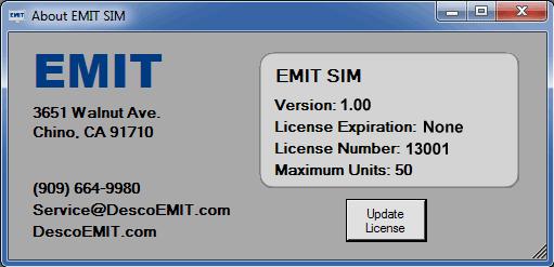 EMIT SIM will open the PDF download for the User Manual.