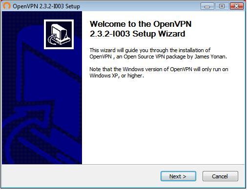 4. To install the Open VPN software on your computer, click the
