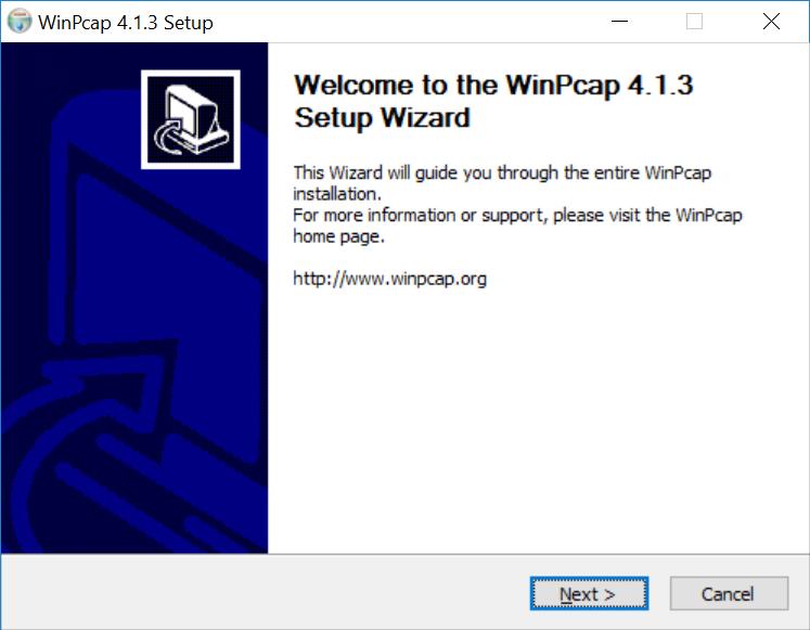 This will also require you to Install WinPcap program if you