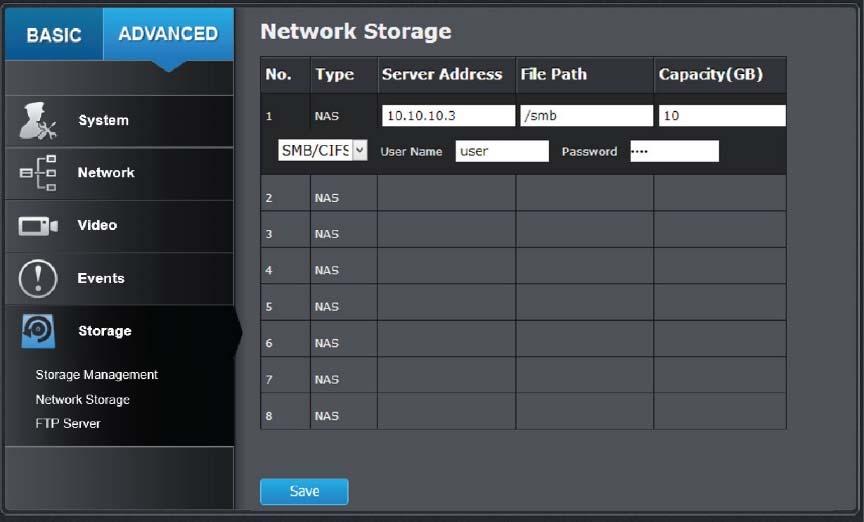 Network Storage Network Storage Network Storage must be setup before it can be managed. For storage management, please refer to the next section.